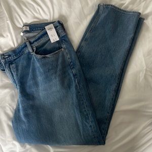 Abercrombie med wash curve love 90s straight denim